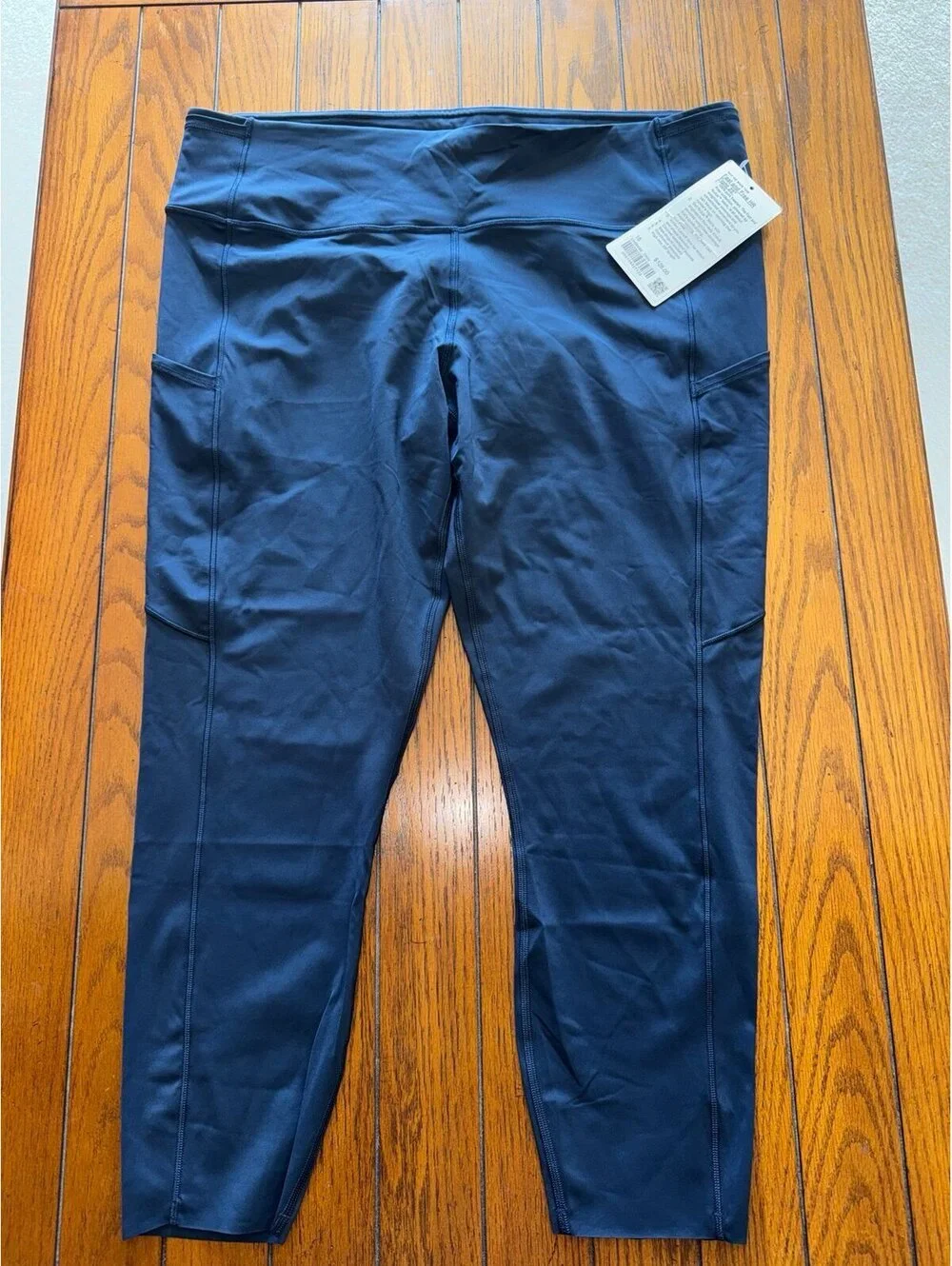 Lululemon Fast & Free With Pockets High Rise 25” True Navy Size 18 NWT